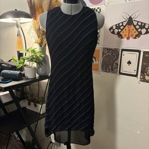 Vintage J Crew Black Striped Dress